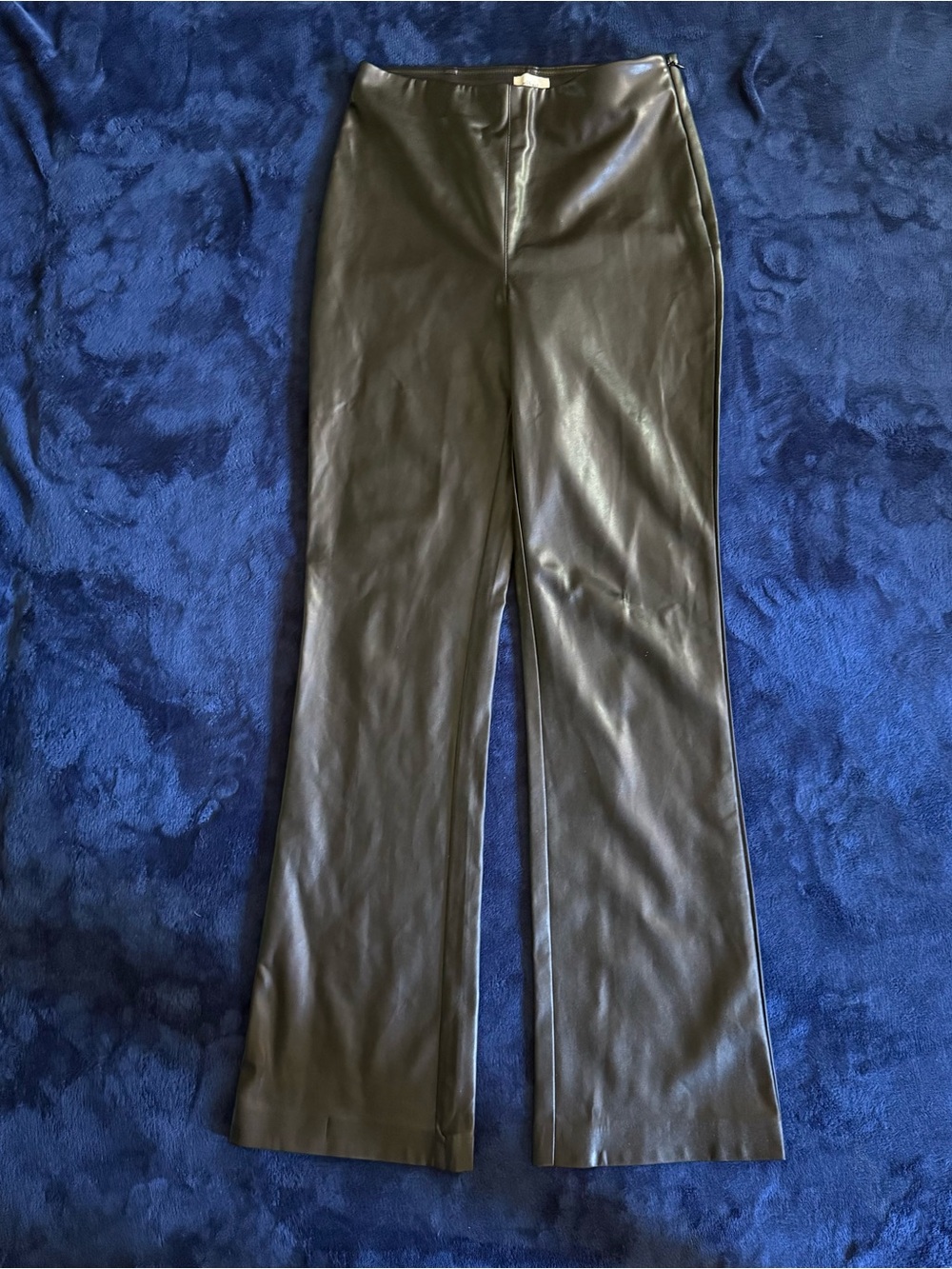 Wilfred Black Faux Leather Boot-Cut Pants